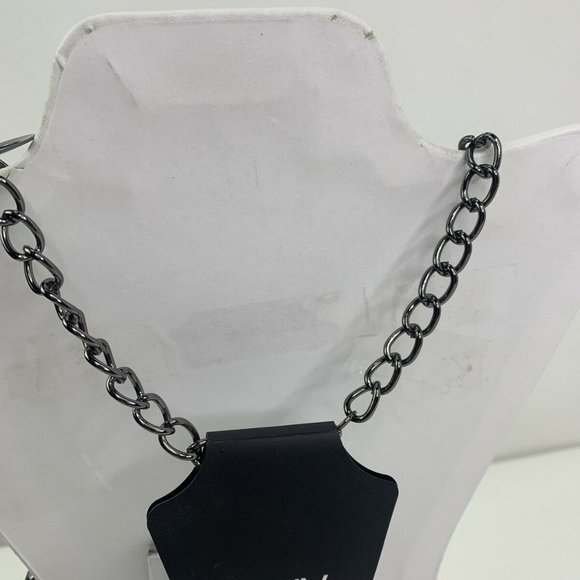 Apt 9 Chain Long Link Interlocking Discs Necklace - Picture 3 of 6